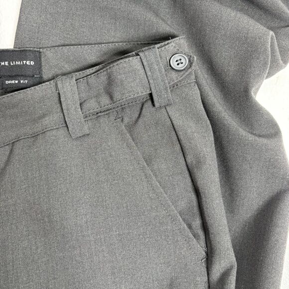 The Limited Drew Fit Womens Dress Pants Side Button Charcoal Gray Size 6 Cuffs - Picture 8 of 8